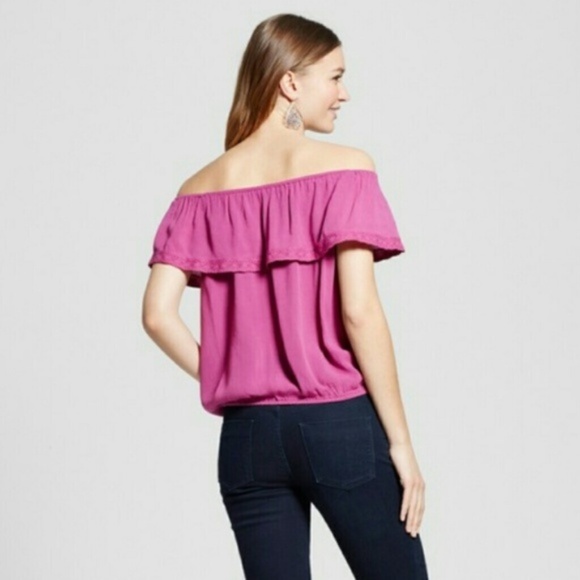 NEW Navy Floral Off-Shoulder Ruffle Tank Top XL - Picture 7 of 7